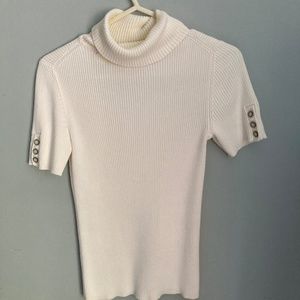 Moda International Short Sleeve Turtleneck Sweater